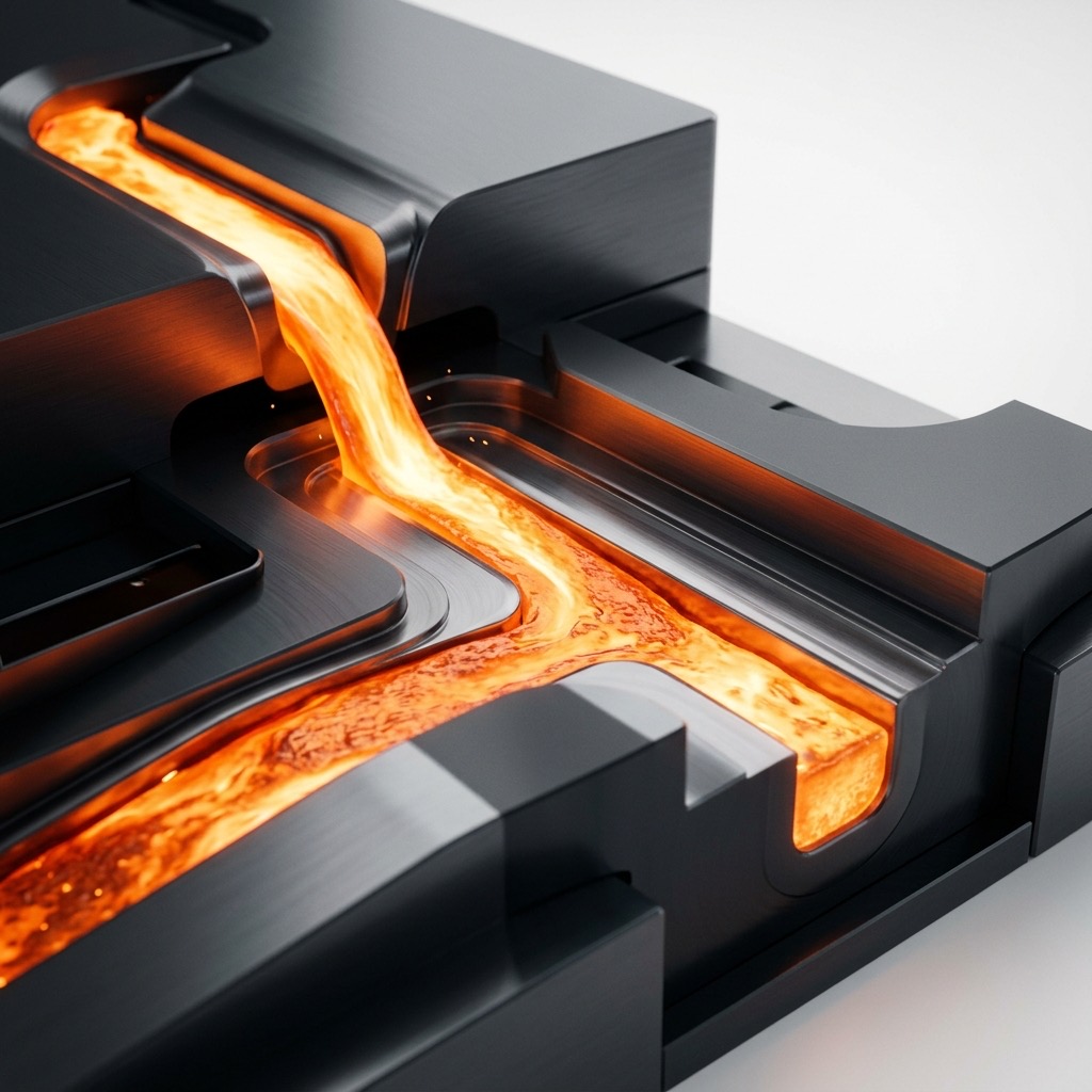 Precision die-casting molten metal flow